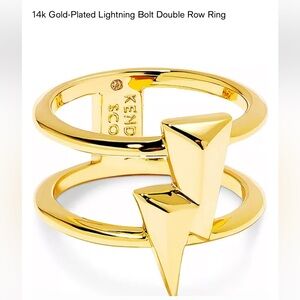 Kendra Scott Gold Lightning Bolt Ring